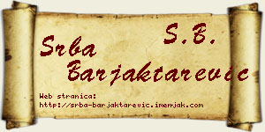 Srba Barjaktarević vizit kartica